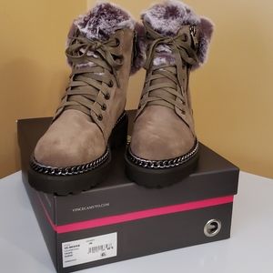 Vince Camuto Taupe Suede boots